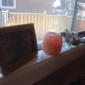 window sill candle