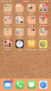 iPhone folders screen shot