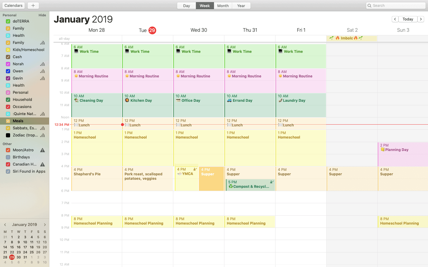 apple calendar digital organization