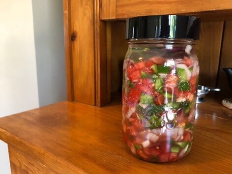 fermented salsa with easy fermenter lid