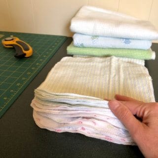 family cloth made from flannel receiving blankets