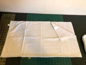 reusable toilet paper fold receiving blanket in half