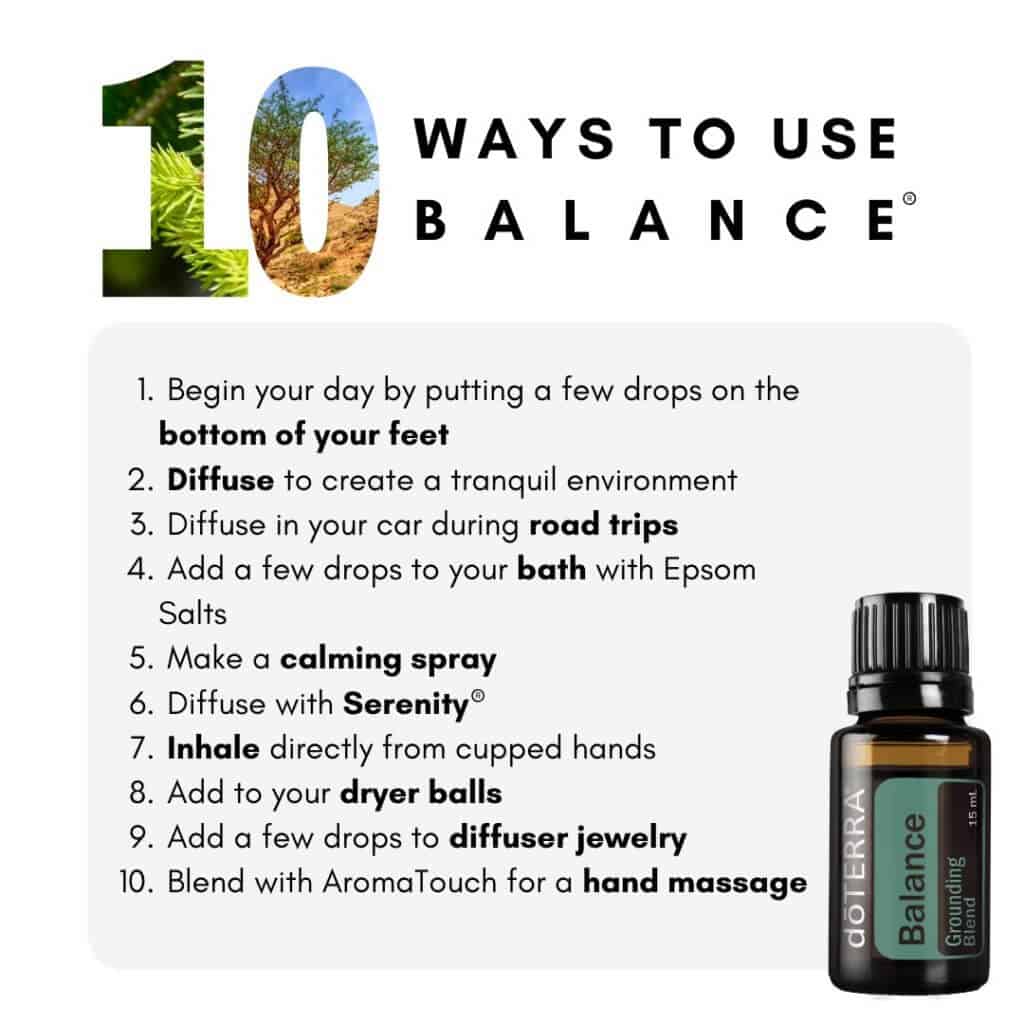 10 ways to use Balance essential oil
