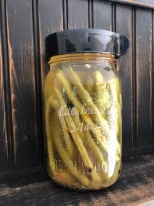 fermented green beans in a jar