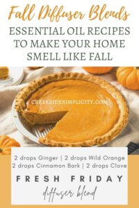 Picture of pumpkin pie that says: Fall Diffuser Blends: Essential Oil Recipes to Make Your Home Smell Like Fall