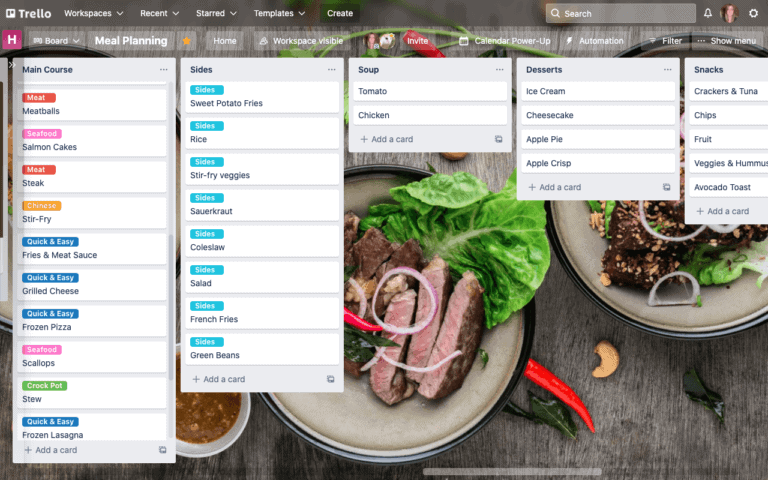 How to Meal Plan Using Trello