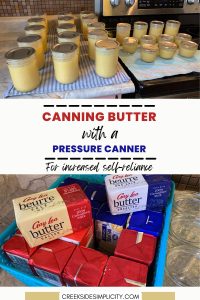 butter in canning jars and butter in wrappers