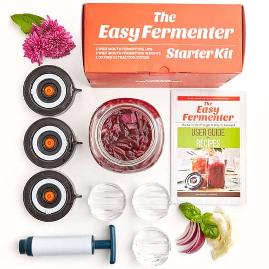 The Easy Fermenter Full Kit - 3 Lids + 3 Weights + Pump