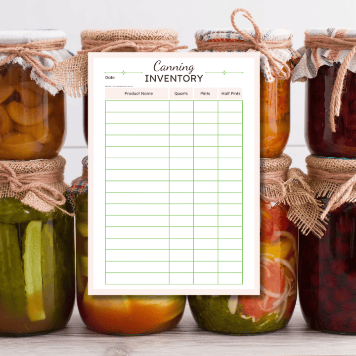 Image for Canning Inventory Printable