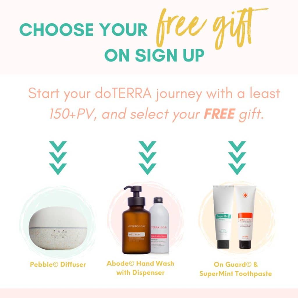 doTERRA free gift diffuser hand wash toothpaste