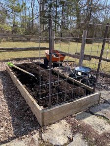 raised bed with fresh compost